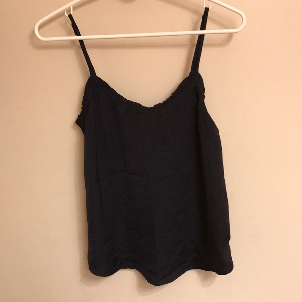 Abercrombie and Fitch Satin Ruffle Tanktop, NWOT